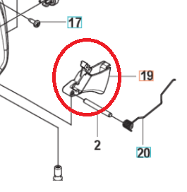 THROTTLE CONTROL i gruppen Övriga Reservdelar / Reservdelar Husqvarna Motorkap / Reservdelar Husqvarna K970 hos Motorsågsbutiken (5024718-03)