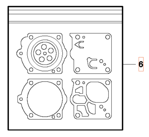 Gasket Kit Carburettor i gruppen Övriga Reservdelar / Reservdelar Husqvarna Motorkap / Reservdelar Husqvarna K1270 hos Motorsågsbutiken (5035974-03)