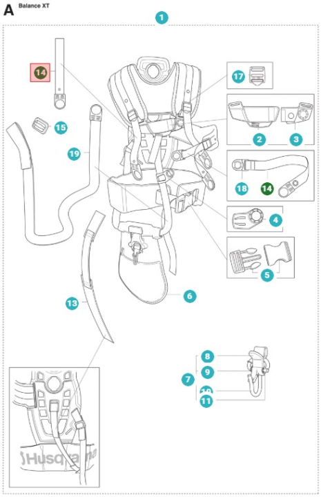 Band 5039961-07 i gruppen Röjsågar / Röjsågstillbehör / Selar / Reservdelar till selar hos Motorsågsbutiken (5039961-07)