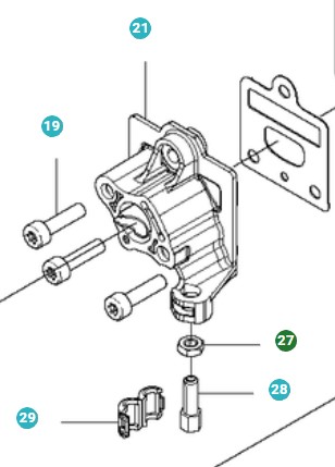 Mutter i gruppen Övriga Reservdelar / Reservdelar Husqvarna Häcksaxar / Reservdelar Husqvarna 226HD75S hos Motorsågsbutiken (5104874-01)