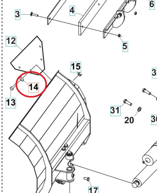 Bricka i gruppen Övriga Reservdelar / Reservdelar Husqvarna Snöslungor / Reservdelar Husqvarna ST430T hos Motorsågsbutiken (5139189-00)