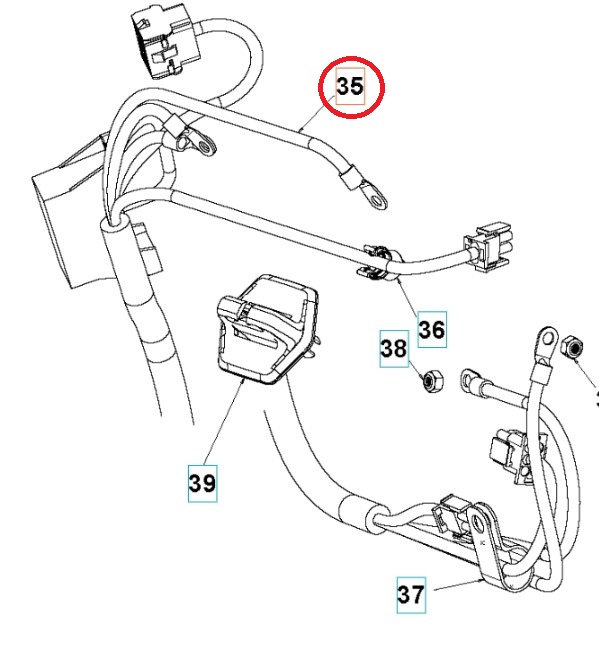 Kablage Lower - Chassis Efi Ra i gruppen Övriga Reservdelar / Reservdelar Husqvarna Snöslungor / Reservdelar Husqvarna ST430T hos Motorsågsbutiken (5293604-01)