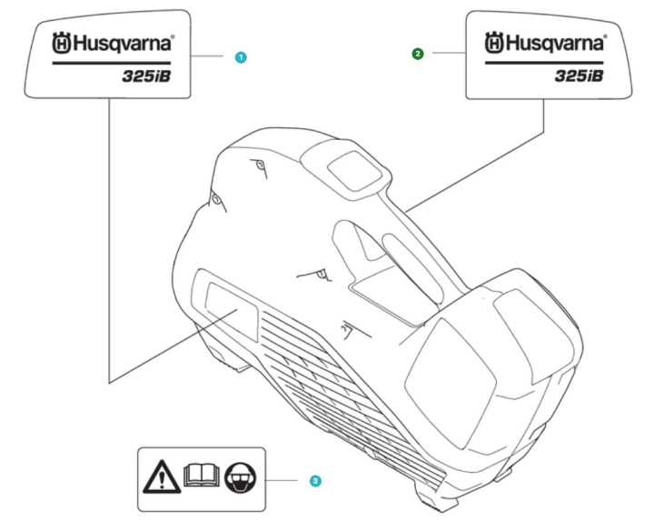 Decal Product Decal Right 325I i gruppen Övriga Reservdelar / Reservdelar Husqvarna Lövblåsare / Reservdelar Husqvarna 325iB hos Motorsågsbutiken (5296339-01)