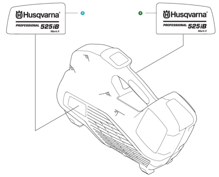 Decal Product Decal Right 525I i gruppen Övriga Reservdelar / Reservdelar Husqvarna Lövblåsare / Reservdelar Husqvarna 525iB Mark II hos Motorsågsbutiken (5296339-02)