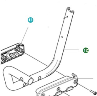 Frame Assy Right Bumper i gruppen Övriga Reservdelar / Reservdelar Husqvarna Lövblåsare / Reservdelar Husqvarna 550iBTX hos Motorsågsbutiken (5310169-01)