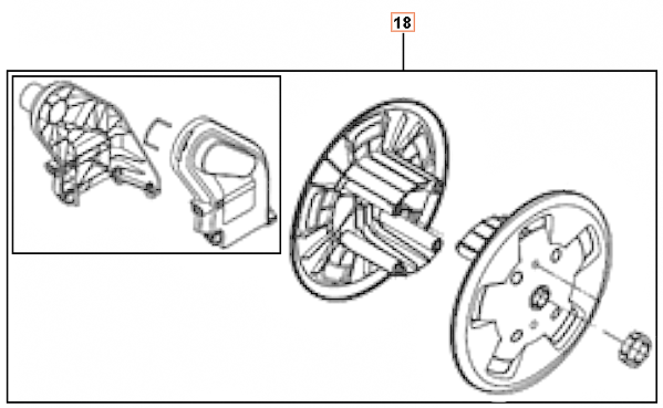 Reel Hose Reel Kit i gruppen Övriga Reservdelar / Reservdelar Husqvarna Högtryckstvättar / Reservdelar Husqvarna PW490 hos Motorsågsbutiken (5312405-01)