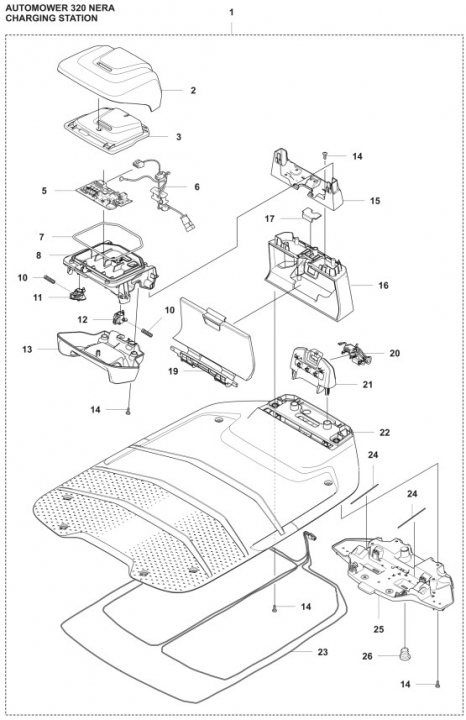 Laddstation Automower Nera i gruppen Skog och Trädgårdsprodukter / Robotgräsklippare / Service & slitdelar robotgräsklippare hos Motorsågsbutiken (5314223-02)