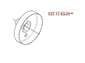 Kopplingstrumma 240R, GR41, GR50, RS44 i gruppen Reservdelar Röjsågar / Koppling & vinkelväxeldelar / Kopplingstrumma hos Motorsågsbutiken (5371783-01)