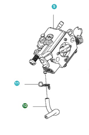 Bränsleslang i gruppen Övriga Reservdelar / Reservdelar Husqvarna Lövblåsare / Reservdelar Husqvarna 525BX hos Motorsågsbutiken (5775333-04)