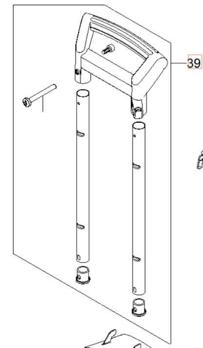 Bracket Handle Kit i gruppen Övriga Reservdelar / Reservdelar Husqvarna Högtryckstvättar / Reservdelar Husqvarna PW490 hos Motorsågsbutiken (5960260-01)