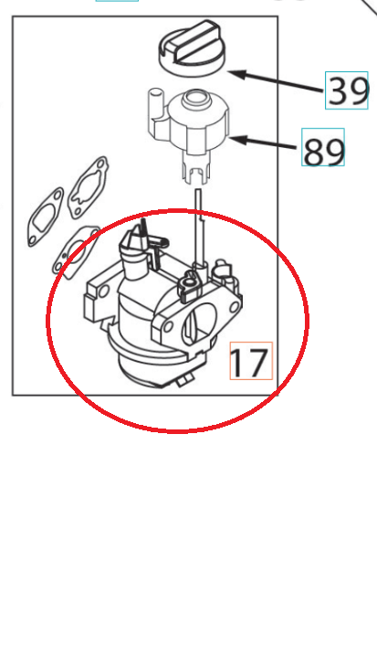 Carburettor Carburetor (W/ Idl i gruppen Övriga Reservdelar / Reservdelar Husqvarna Snöslungor / Reservdelar Husqvarna ST230 hos Motorsågsbutiken (5979372-01)