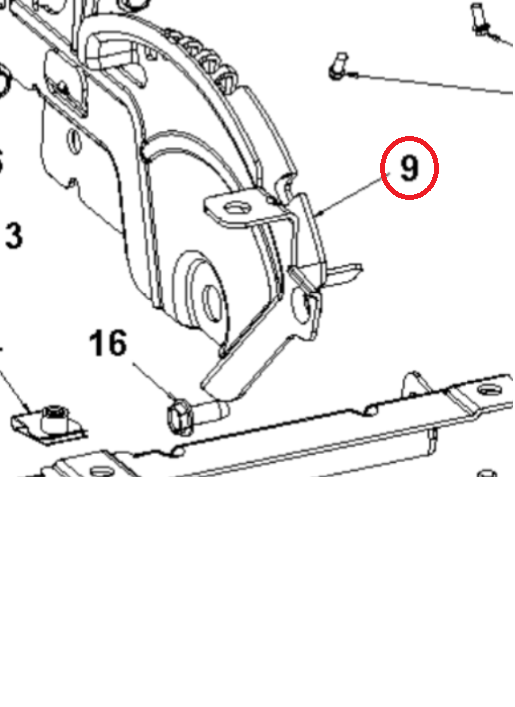 Bracket Assy,Weldment,Speed Co i gruppen Övriga Reservdelar / Reservdelar Husqvarna Snöslungor / Reservdelar Husqvarna ST330 hos Motorsågsbutiken (5979922-02)