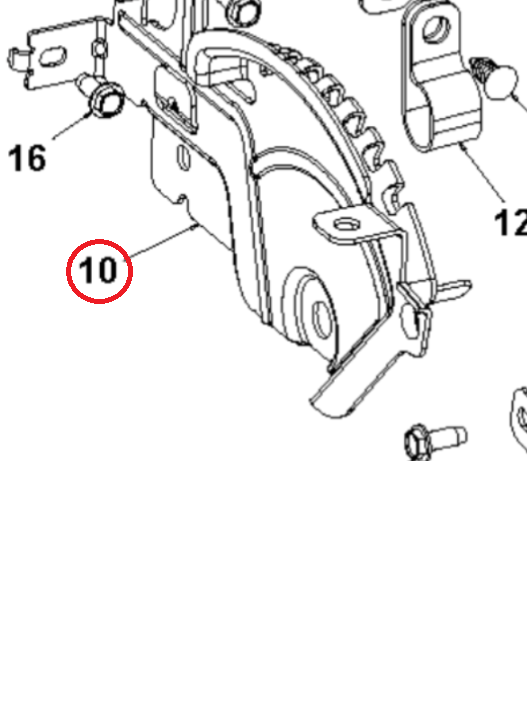 Bracket Assy,Weldment,Deflecto i gruppen Övriga Reservdelar / Reservdelar Husqvarna Snöslungor / Reservdelar Husqvarna ST330 hos Motorsågsbutiken (5979923-02)