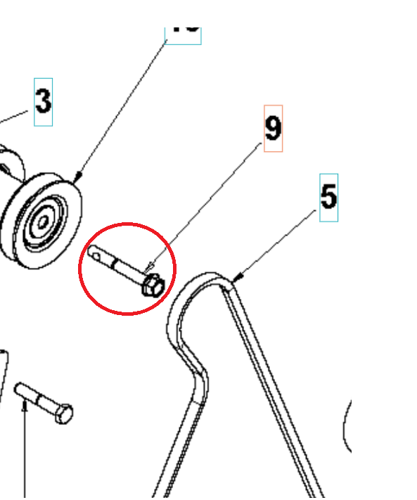 Bolt Hex Head Bolt 5/16-24 X 2 i gruppen Övriga Reservdelar / Reservdelar Husqvarna Snöslungor / Reservdelar Husqvarna ST430T hos Motorsågsbutiken (5987587-01)