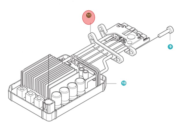 CORD BRACKET BATTERY CONNECTOR