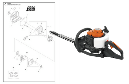 Reservdelar & sprängskiss Husqvarna 123HD60