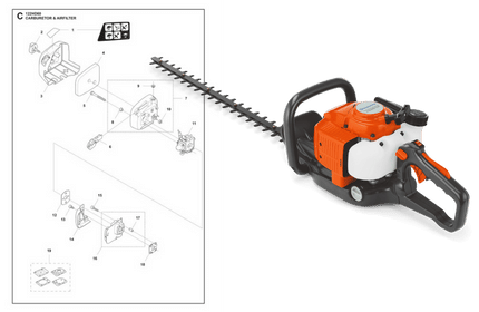 Reservdelar och sprängskiss Husqvarna 226HD75S