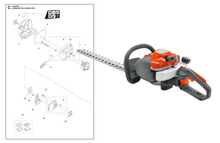 Reservdelar med sprängskiss Husqvarna 323HD60