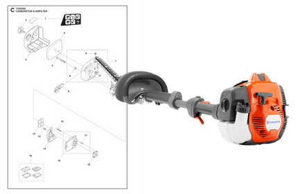 Husqvarna 325HE3 med sprängskiss