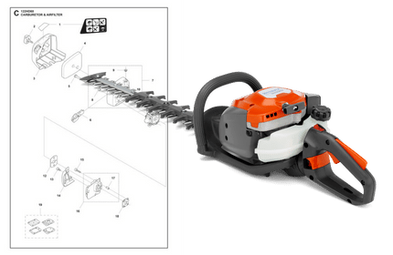 Husqvarna 522HD60S med sprängskiss