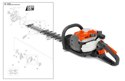 Husqvarna 522HD60X med sprängskiss