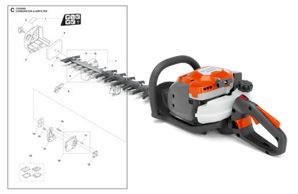 Husqvarna 522HDR60X med sprängskiss