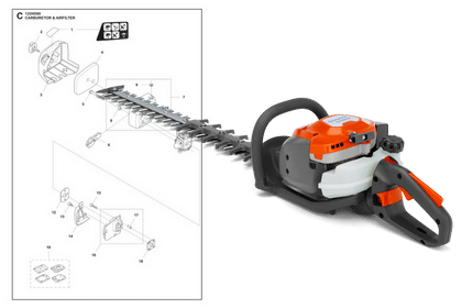 Husqvarna 522HDR75S med sprängskiss