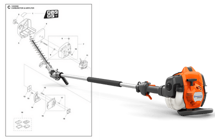 Husqvarna 525HE4 med sprängskiss