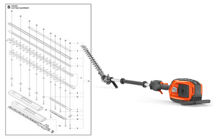 Husqvarna 525iHE3 med sprängskiss